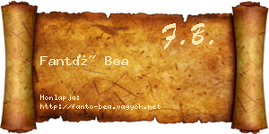 Fantó Bea névjegykártya